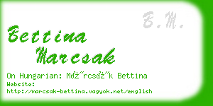 bettina marcsak business card